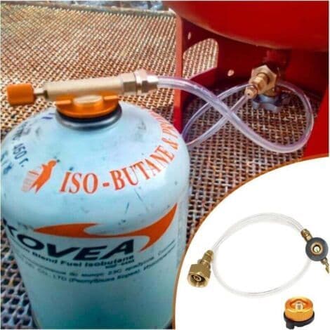 Gaspatronadapter til udendørs gasovne. Til camping og camping. Dyseadapter til LPG, flad cylinder, flaskeadapter.