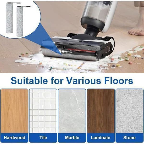 Vaihtoharjarulla ja HEPA-suodatin Tineco FLOOR ONE S7 Combo / S7 Flashdry / SWITCH S7 märkä- ja kuivaimuriin, 2 pyörää