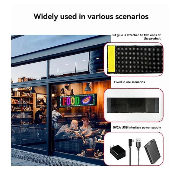 Programmerbar LED-bilskylt, flerspråkig display med fjärrapp, rullande reklamskärm, pixel