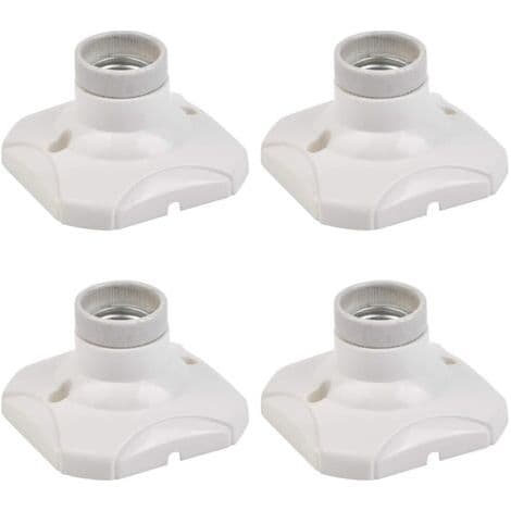PCS E27 LED-pæreholder E27 lampeholder veggkontakt E27 base for ganger, trapper, soverom, kjøkken (250V, hvit)