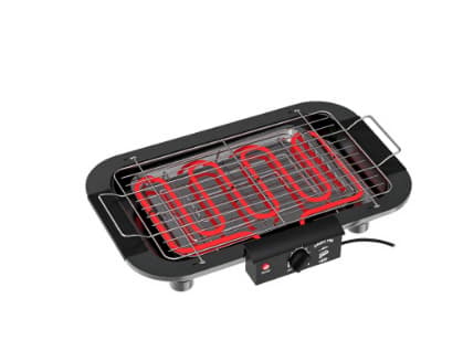 Elektrisk varmeelement-sæt til grill (230V 2000W) — Varmerør i rustfrit stål med tørkogningsbeskyttelse (inkluderer strømkabel og stik)