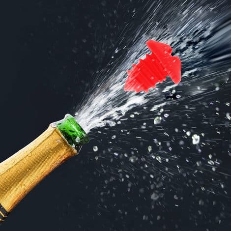 Sæt med 6 silikone vinflaskepropper, genanvendelige skruelåg med vakuumforsegling til champagne.