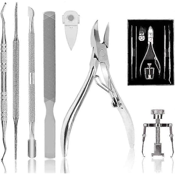 7st Rostfritt Stål Professionell Pedikyr Och Nagel Klippare Set