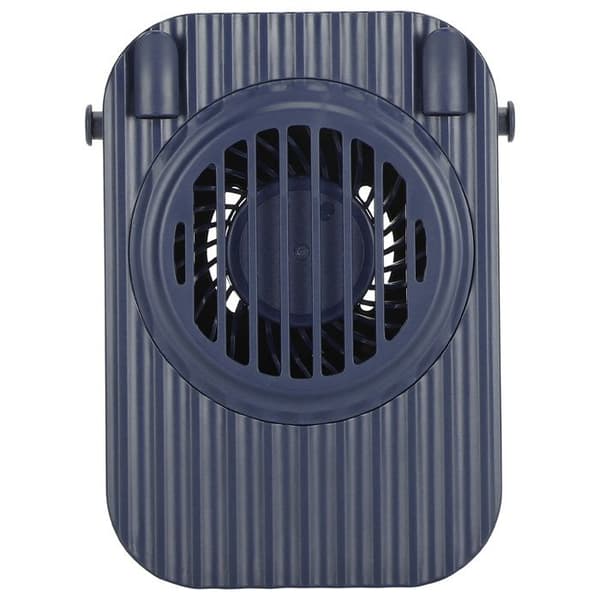 Mini Kreativ USB Bærbar Håndfri Dovne Halsventilator med 3 Hastigheder (Blå)