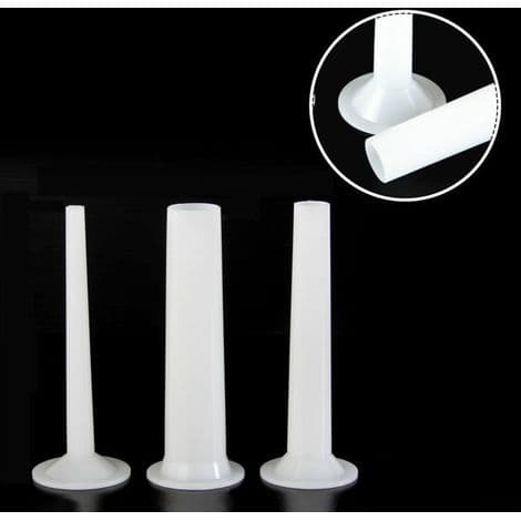 Korvhorn, 3 diametrar (1/2/3 cm), längd 18 cm, 3-pack, kompatibla med köttkvarnar -