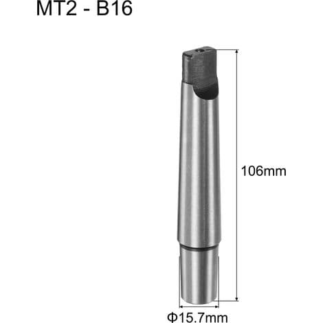 Poraistukkasovitin MT2 - B16 kartioperäholkki Morse-kartio 2MT 16B -sovitin