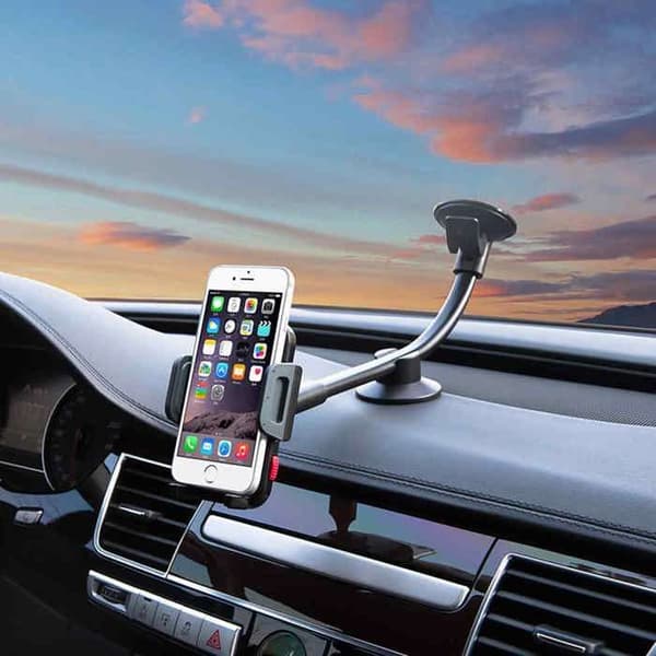 Universal biltelefonhållare, lång arm vindrutefäste kompatibel med iPhone