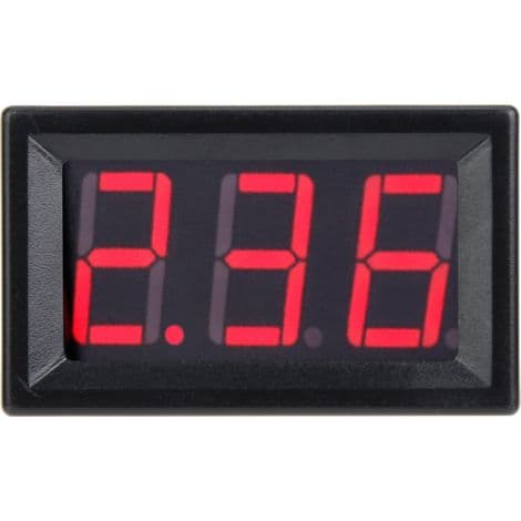DC 0-10A digitalt display til kabler, 0,56 tommer rødt panel