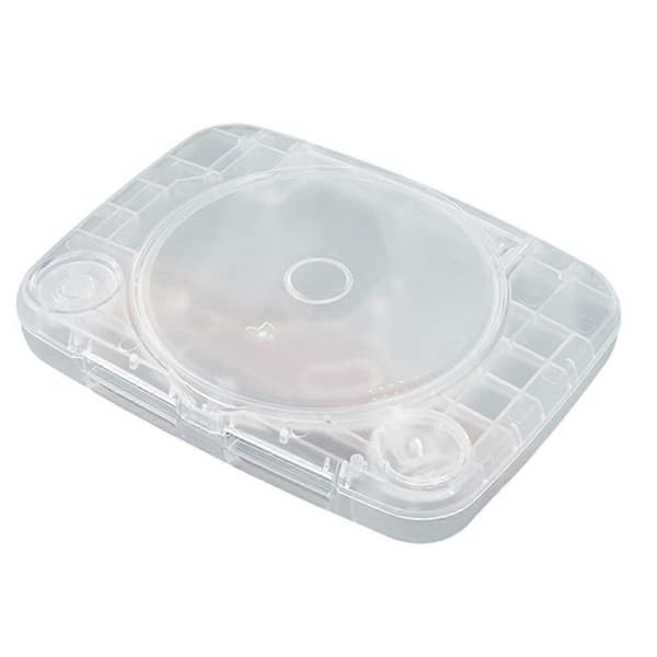 För PS ONE Retro Videospelsfodral Transparent Vit