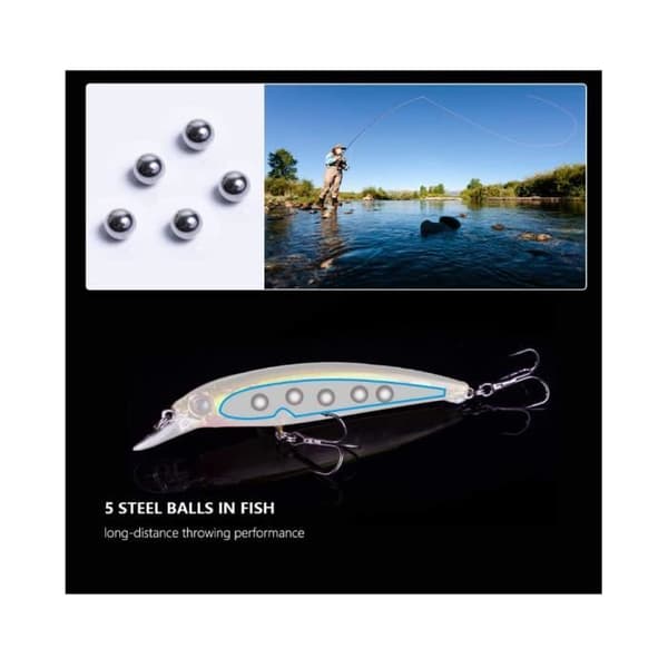 Fiskedrag - Decoy - Set med 10 beten - 11 cm - 13,14g - Blandat