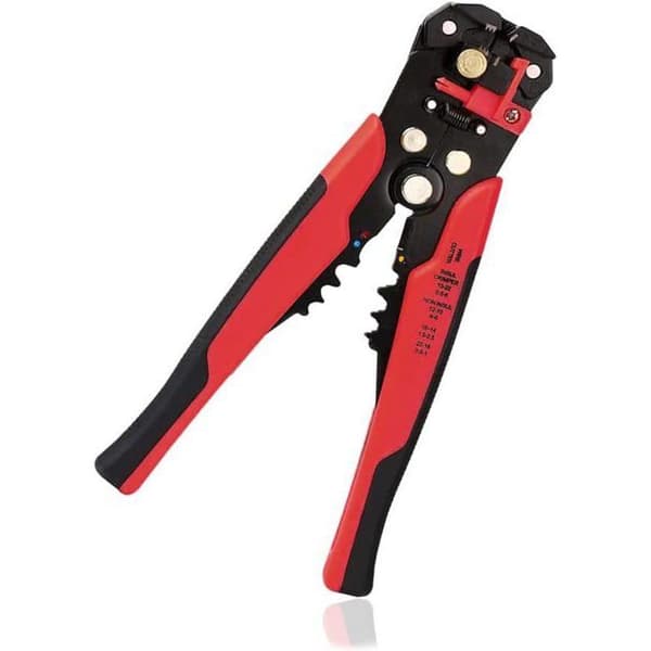 Trådstripper, Automatisk Trådstripper, Stripper, Kutter, Krymper 3 i 1, Rød