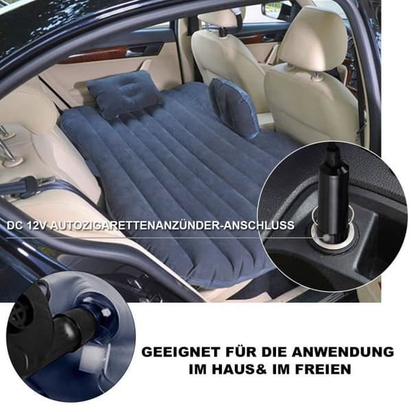 Elektrisk pumpe - Home-N DC12V/AC 230V - Oppblåser/Tømmer - 3 dyser - Camping