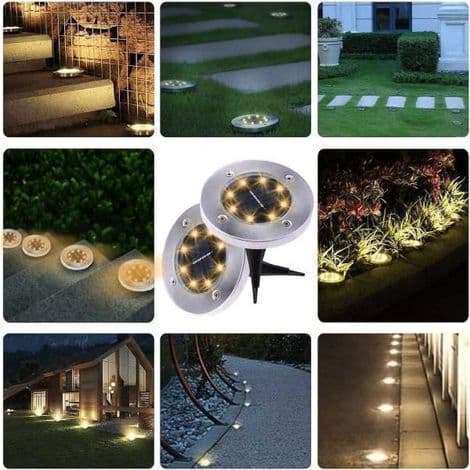 8 LED hagelampe, IP65 (8 varmhvite LED-er) - WELLNGS