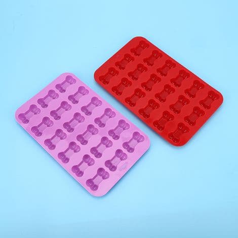 2-delt knogleformet silikoneisform, 18 hulrum til chokolade og kager - DIY bageudstyr