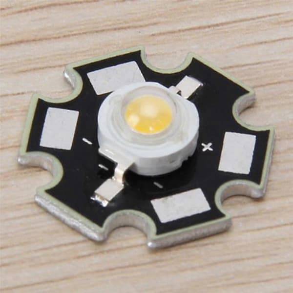 4X 3W Högeffekts Star LED Lampa (Vit)