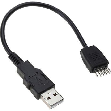 USB-otsake USB Type A -emolevyn sovitinkaapeli, 9-nastainen uros Type A -uros emolevyn kaapelisovitinmuunnin