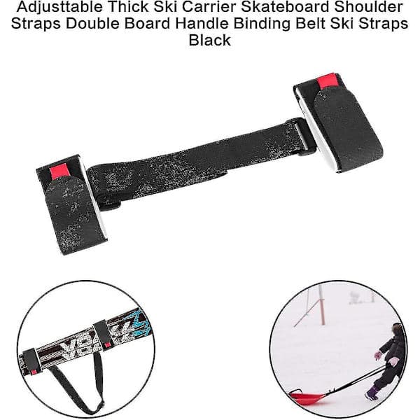 4-pack justerbar skid- och stavbärrem, skidaxelrem