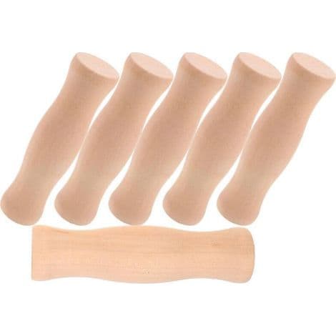 Erstatningshåndtak for trebøtter. Pakke med 6. Ergonomisk og sklisikkert.