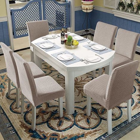 Linghhang – Taupe Jacquard Vanntett Stolovertrekk – Høy Elastisitet – Maskinvaskbart – Ripe- og Flekkbeskyttelse