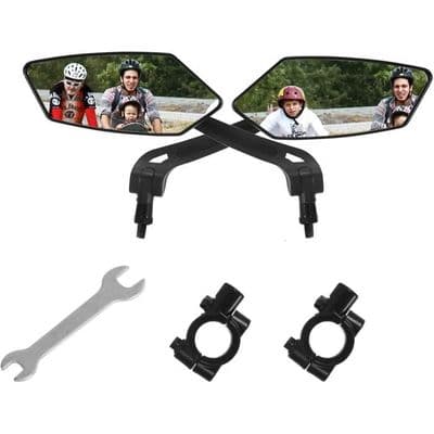 Bakspejl - Ikke specificeret - 2 STK - 360° Justerbart - HD Glas - Sort