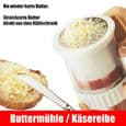 Smørmølle med beholder i rustfritt stål/plast og enkel å bruke