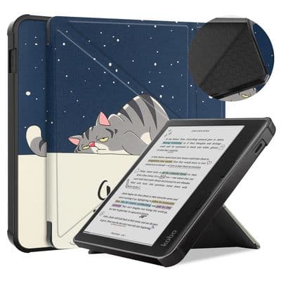 Stødsikkert etui til KOBO Libra Colour eBook Reader med foldestativ, beskyttelsescover LM