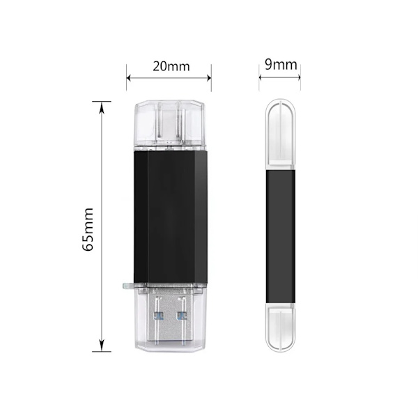 USB med USB 3.0 & USB-C – 64GB