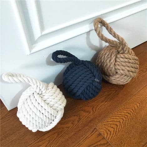 Pc Kraftig Nautisk Knuteformet Dørstopper Krem (Beige)