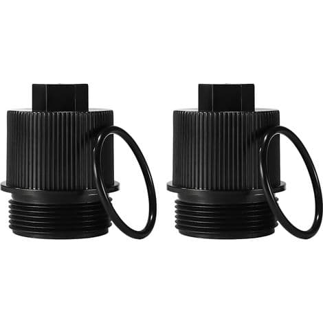 2 stk. afløbsprop 190030 til Pentair FNS Plus/Clean and Clear Plus/Quad DE, udskiftningsprop til poolfilter med O-ringe til vedligeholdelse af pooltilbehør