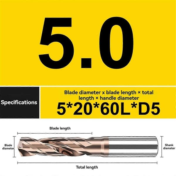 3 STK Ekstern Køling Carbid Bor Ikke-Standard Diameter 3.00 4.0 5.0 Solid Wolfram Intern C