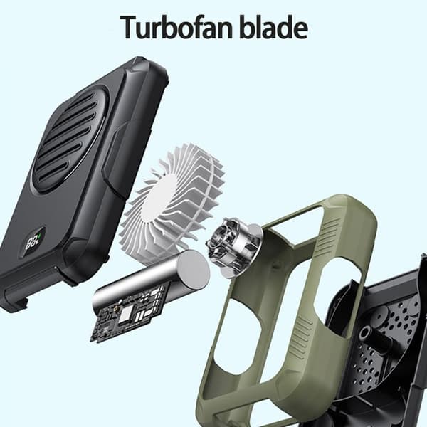 Bærbar ventilator - RYTTGOP - Mini hængende ventilator - Genopladelig - Letvægts - Sammenfoldelig
