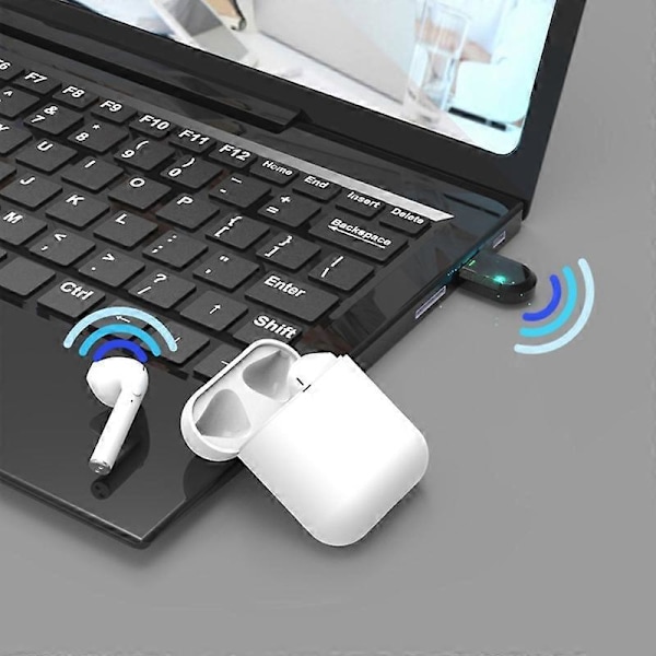 Mini Bluetooth-kompatibel 5.0 Dongel Trådlös Ljudadapter Låg Latens USB-Dongel för Hemmastereohögtalare Laptop