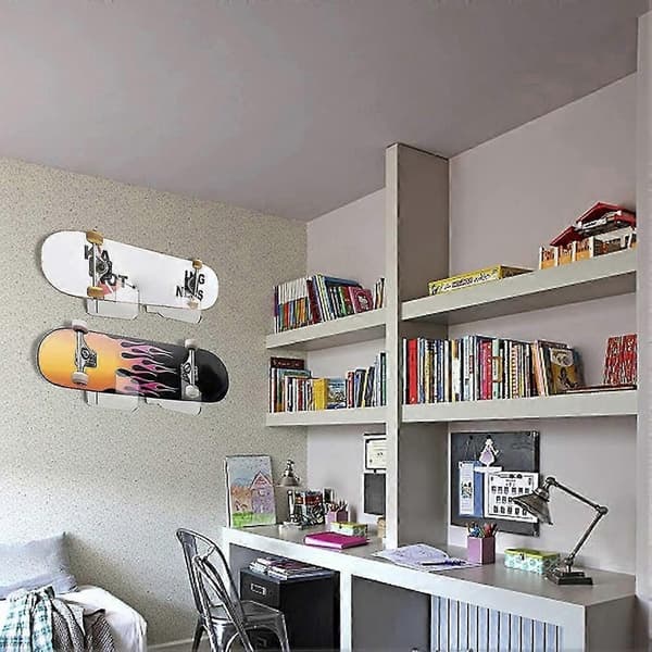 Väggmonterat skateboardställ för hemmet, väggfäste för skateboardförvaring, skateboardställ