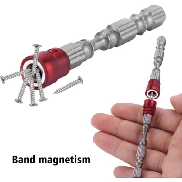 S2 Skruetrækkerbits, 5 stk., Magnetisk Phillips Hoved PH2, Adaptere med Magnet og Dybdestop (Farve)