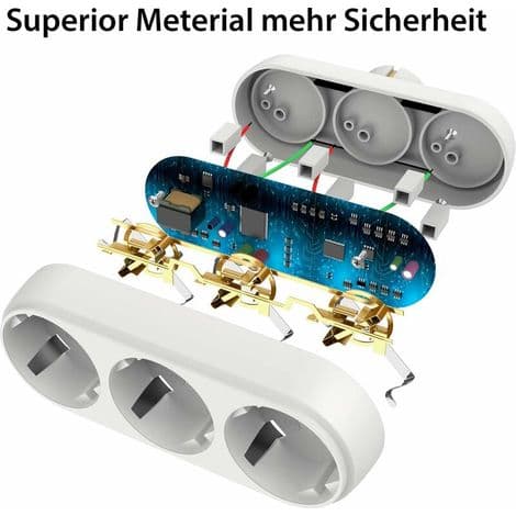 Stikadapter, multistik, kabelfri, vægstik, hvid, opladningsadapter, USB-oplader til kamera