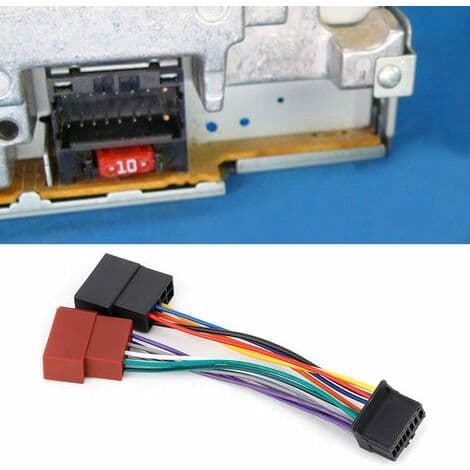 Adapter ledningsnet til Pioneer bilradio (modeller fra 2003 og senere): 16-bens stik til 8-bens mini-ISO.