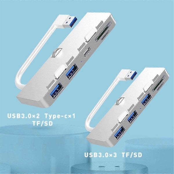5-i-1 USB 3.0 HUB med USB3.0 PD TF/SD-kortläsare Usb-splitter för 2012-2019 10.6 och högre versioner