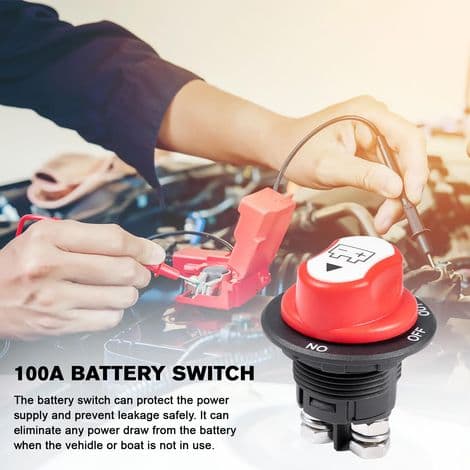 12V Batteri Afbryder, 100A Batteri Afbryder til Yacht, Båd, Lastbil, Bus, Bil, Motorcykel