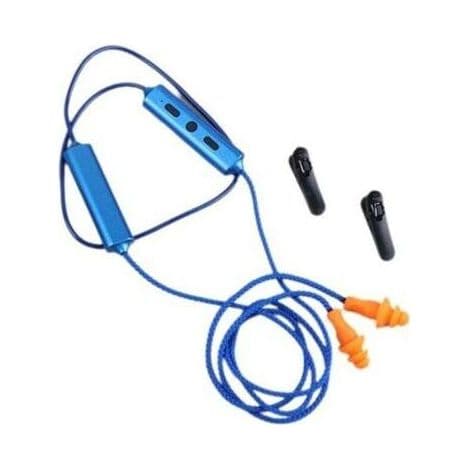 Bluetooth-öronproppar för arbete, brusreducering, hörselskydd, byggarbetsplatser, bullriga platser, blå