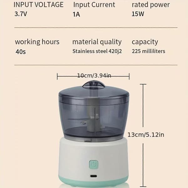 Multifunktionel Mini Foodprocessor til Køkken, Hakker Kød, Grøntsager