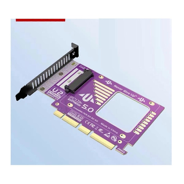 PCIe 5.0 till U.2(SFF-8639) Adapter, 128Gbps GEN5 U.2 SSD till PCIE X4 X8 X16 Expansionskort för PCIe 4