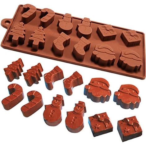 Jule silikoneform til chokolade, non-stick bagning