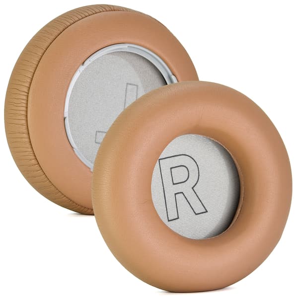 Mörkbruna öronkuddar i proteinläder för B&O Beoplay H9 3:e generationen