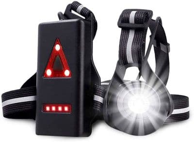 USB genopladelig LED-løbelygte - 90-graders justerbar brystlygte