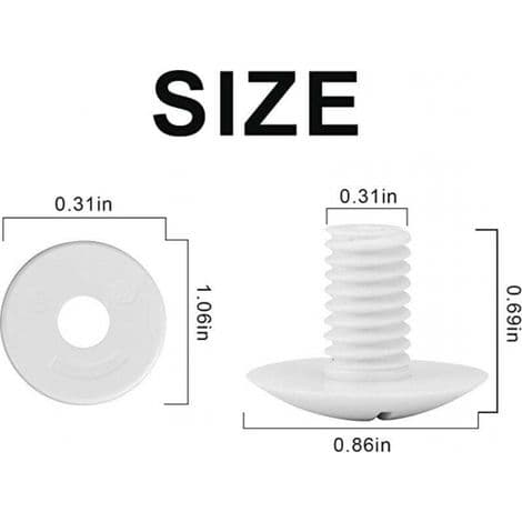 Sæt med 6 plastnavskruer 180/280 mm til Polaris C-55 poolrenser