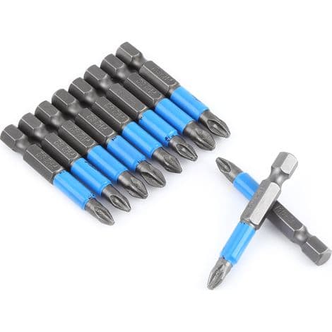10 Stykker 50 mm Anti-Slip Magnetiske Bits PH2 S2 til Elektrisk Skruetrækker