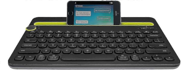K480 Trådløst Bluetooth-tastatur med integrert stativ for telefon