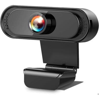 1080P Webcam - OTBACT - Fuld HD - Støjreducerende mikrofon - USB Plug and Play - Kompatibel med Windows/Mac