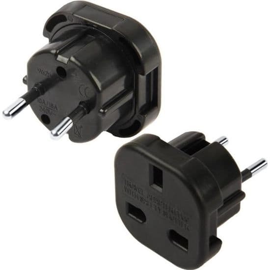 Rejseadapter - Universalstik - Rejsestikadapter - AC-stikadapter - Storbritannien til Europa