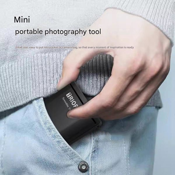 För TR-100 Mini Kamera Blixt Ljus Speedlite Trådlös 5500K Blixtskoadapter
